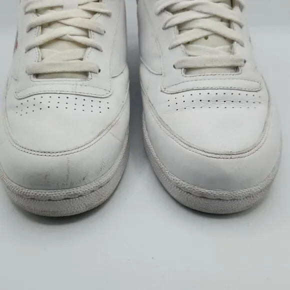 Reebok Club C 85 Men’s 9.5 Vintage White Classic Tennis Sneakers Retro Leather - Picture 2 of 9